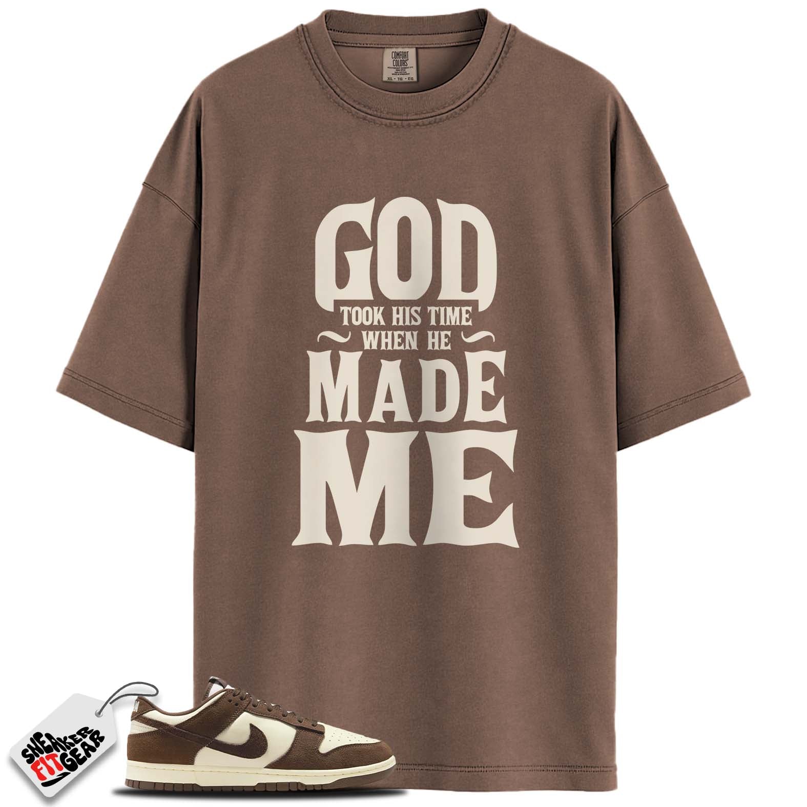 Dunk Low Retro SE Pale Ivory Baroque Brown Match Shirts, GOD MADE ME To Match Dunk Low Retro SE Pale Ivory Baroque Brown