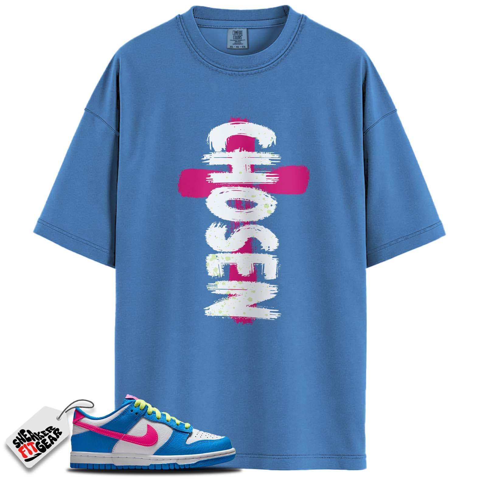 Dunk Low Photo Blue White Light Lemon Twist Hyper Pink Match Shirts, CHOSEN To Match Dunk Low Photo Blue White Light Lemon Twist Hyper Pink Main image