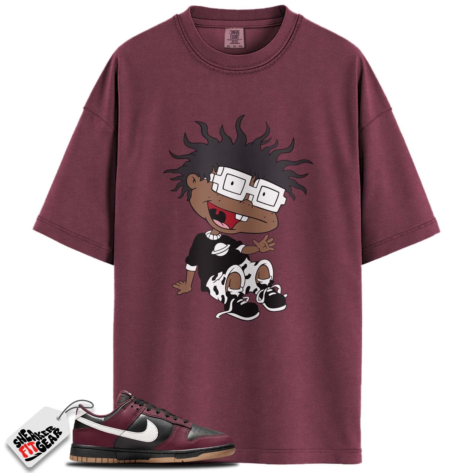 Dunk Low Next Nature Burgundy Crush Black Match Shirts, GLASSES GUY To Match Dunk Low Next Nature Burgundy Crush Black
