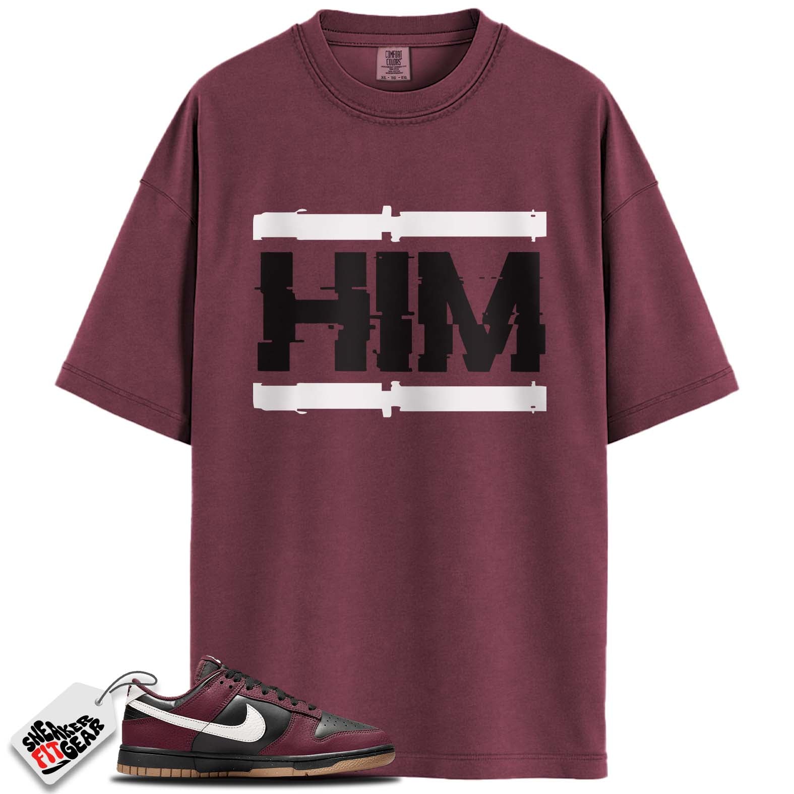 Dunk Low Next Nature Burgundy Crush Black Match Shirts, HIM To Match Dunk Low Next Nature Burgundy Crush Black