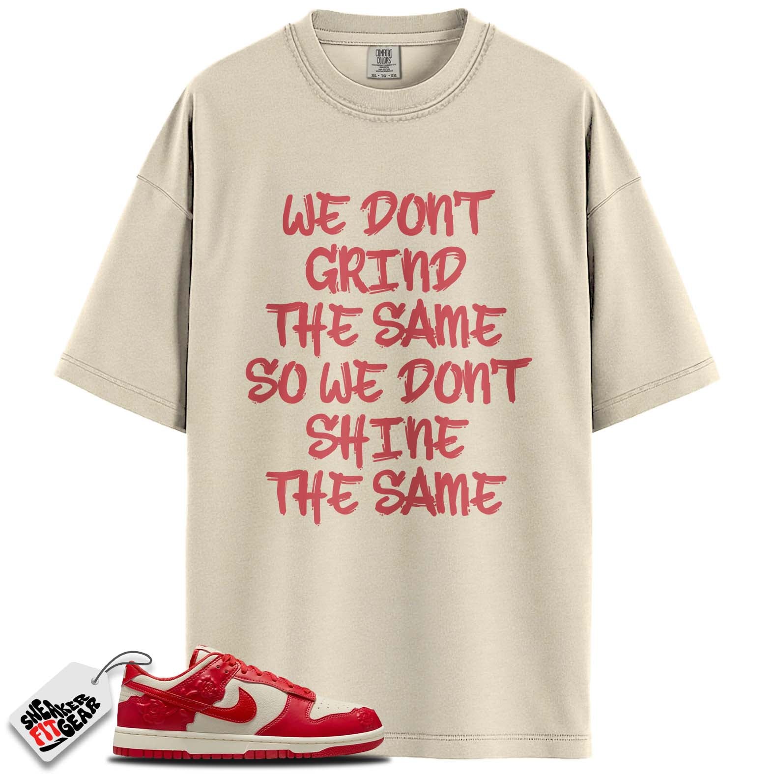 Dunk Low Red Roses Match Shirts, THE SAME To Match Dunk Low Red Roses