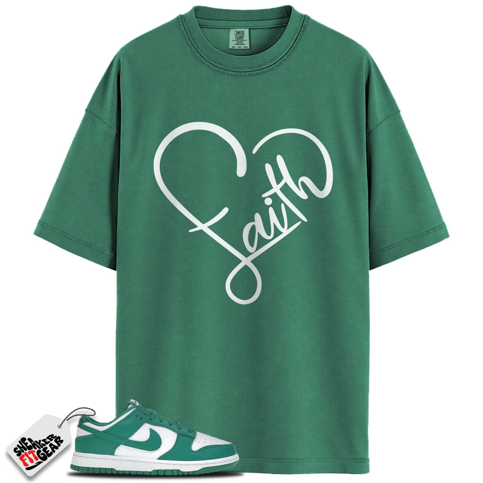 Dunk Low White Malachite Match Shirts, FAITH To Match Dunk Low White Malachite