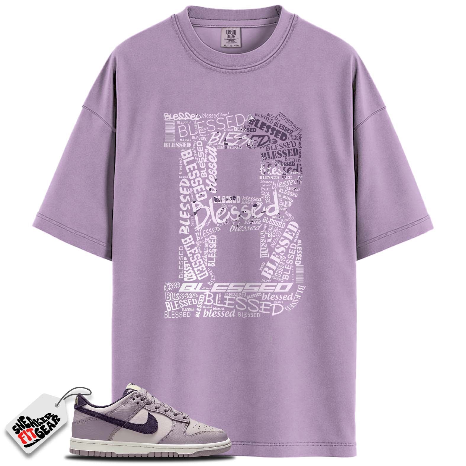 Nike Dunk Low Light Violet Ore Match Shirts, BIG B BLESSED To Match Nike Dunk Low Light Violet Ore Main image