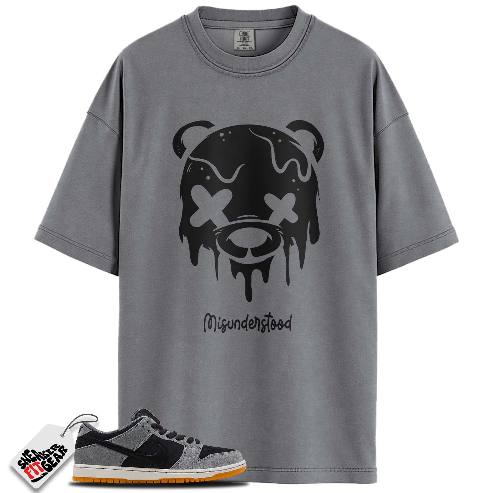 SB Dunk Low Dark Smoke Grey Match Shirts, MISUNDERSTOOD To Match SB Dunk Low Dark Smoke Grey