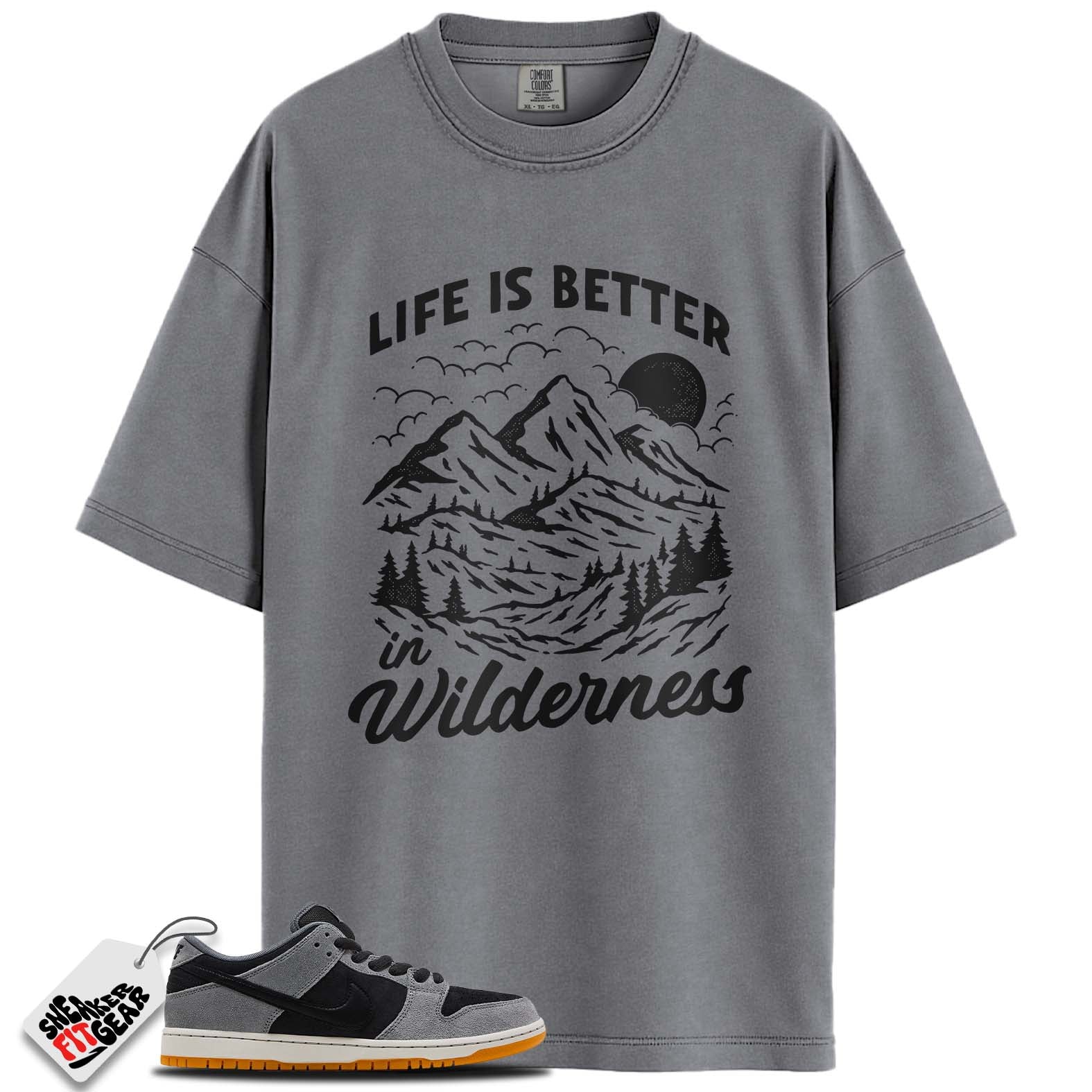 SB Dunk Low Dark Smoke Grey Match Shirts, WILDERNESS To Match SB Dunk Low Dark Smoke Grey