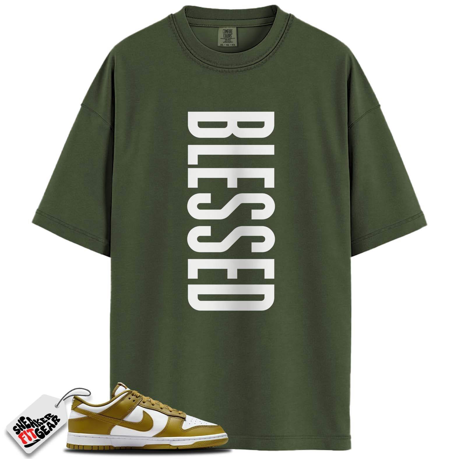 Dunk Low Retro Pacific Moss Match Shirts, BLESSED To Match Dunk Low Retro Pacific Moss