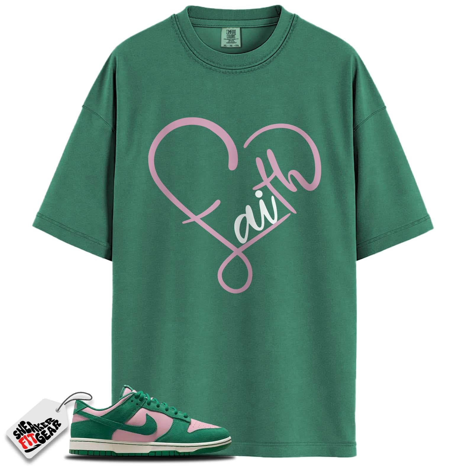 Dunk Low Retro SE Medium Soft Pink Malachite Match Shirts, FAITH To Match Dunk Low Retro SE Medium Soft Pink Malachite
