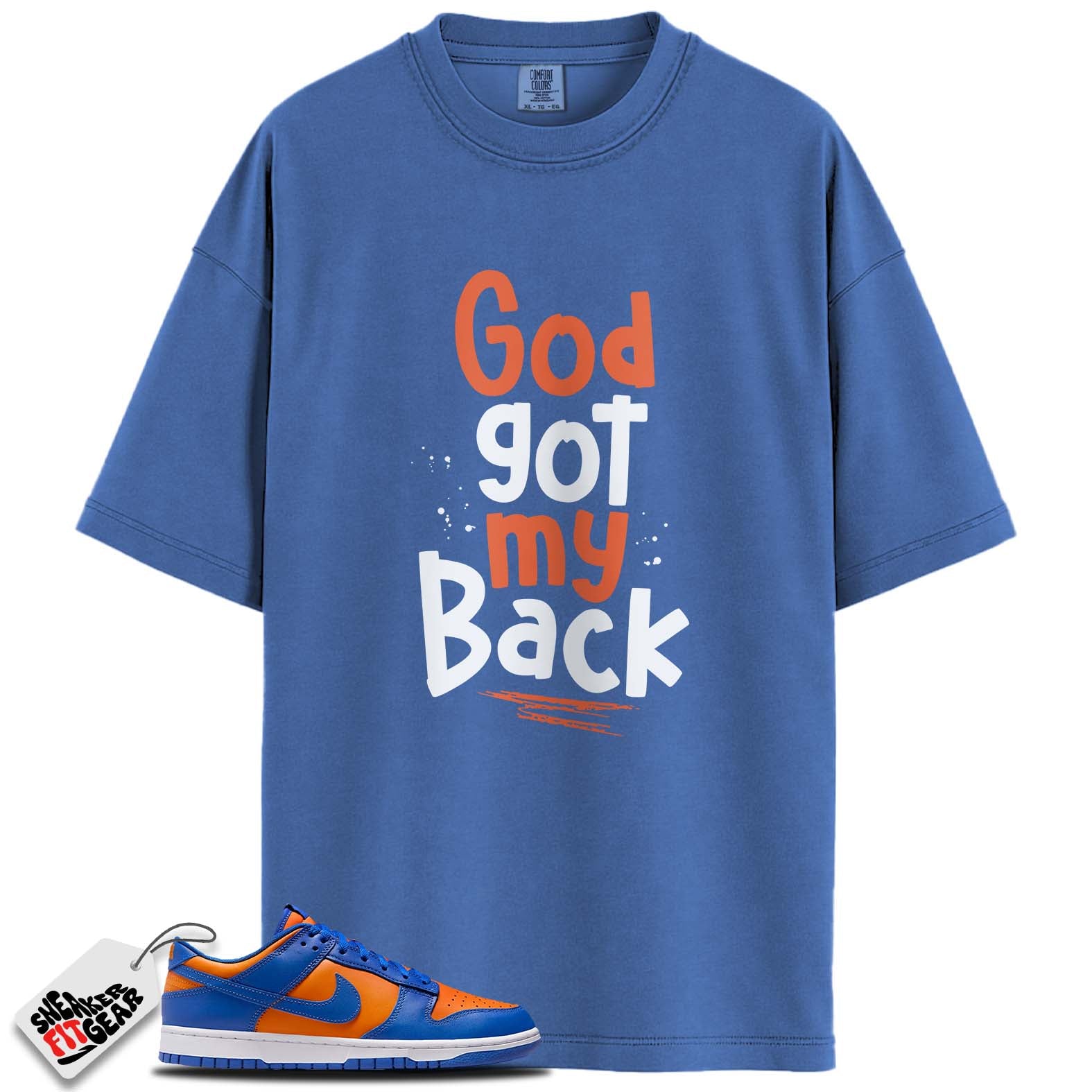 Dunk Low Knicks Match Shirts, GOD GOT MY BACK To Match Dunk Low Knicks