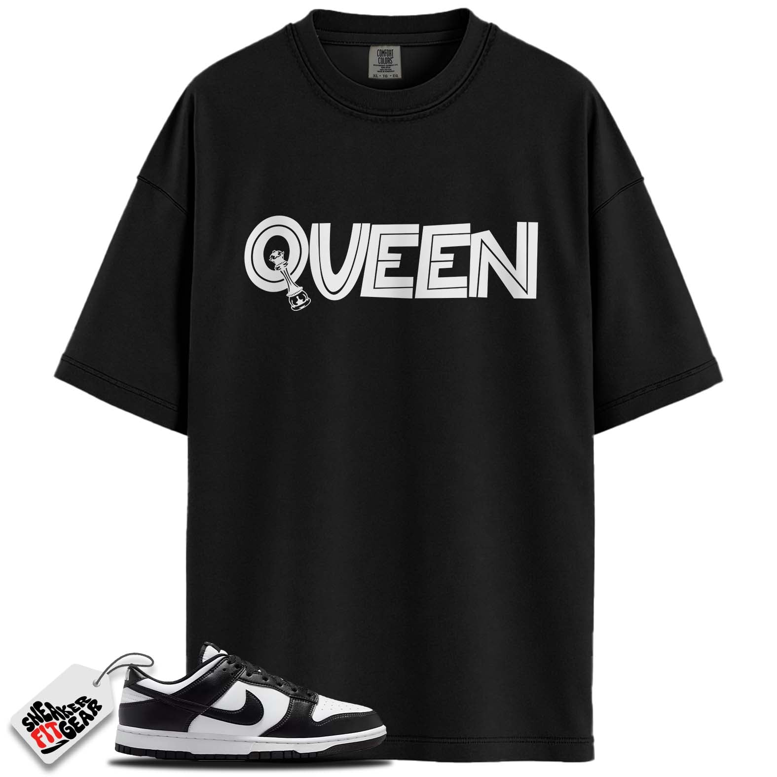 Dunk Low Retro White Black Panda Match Shirts, QUEEN To Match Dunk Low Retro White Black Panda