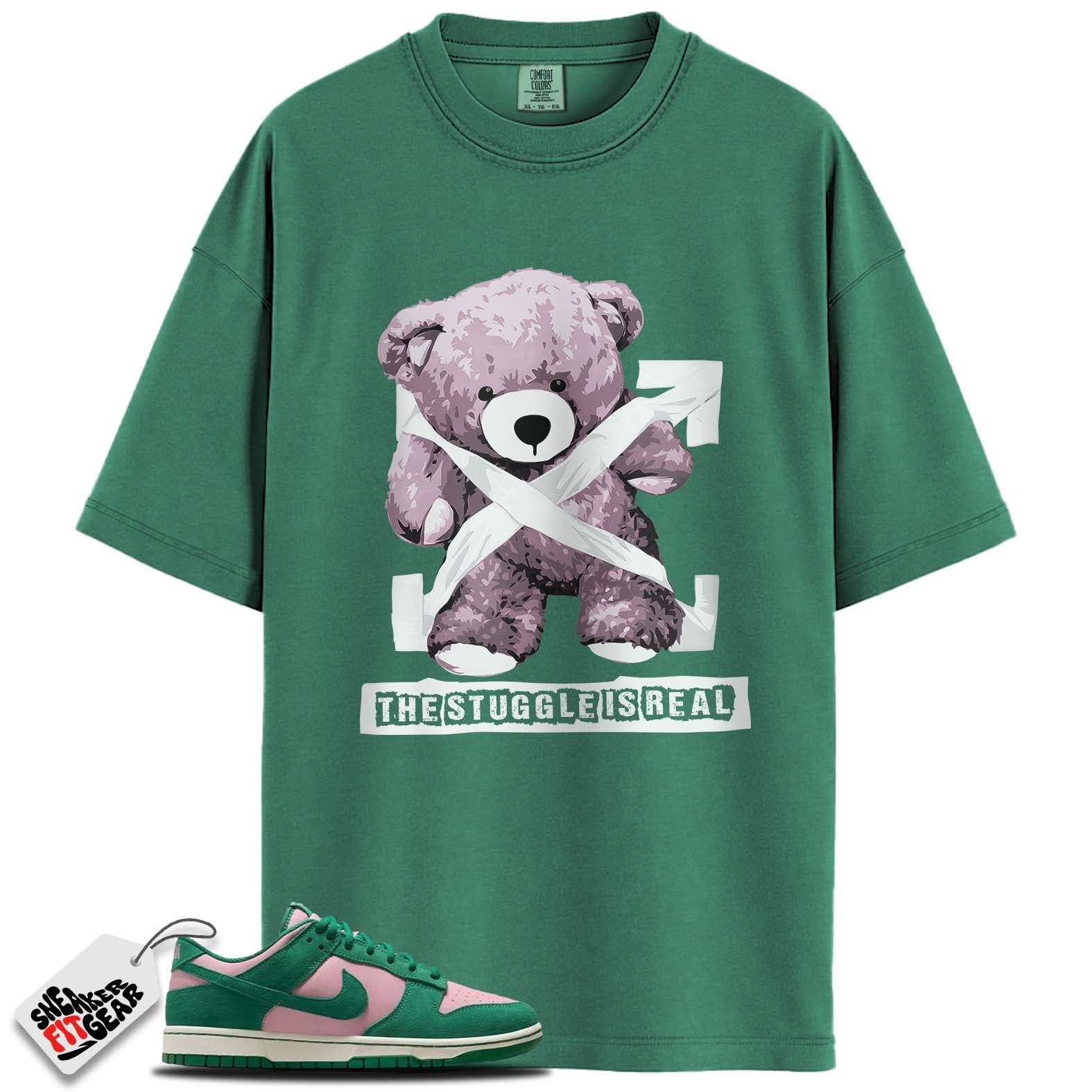 Dunk Low Retro SE Medium Soft Pink Malachite Match Shirts, THE STUGGLE IS REAL To Match Dunk Low Retro SE Medium Soft Pink Malachite