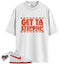 Dunk High White Picante Red Match Shirts, GETTA STEPPING  To Match Dunk High White Picante Red