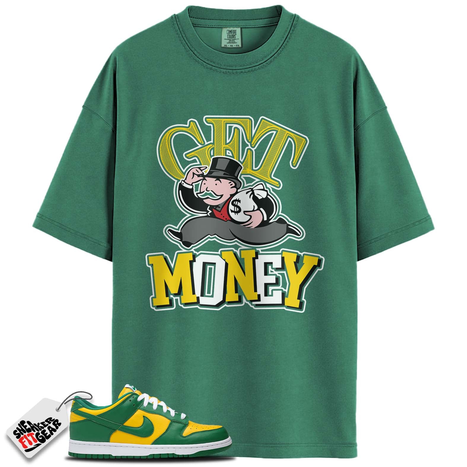 Dunk Low Brazil Match Shirts, GET MONEY To Match Dunk Low Brazil
