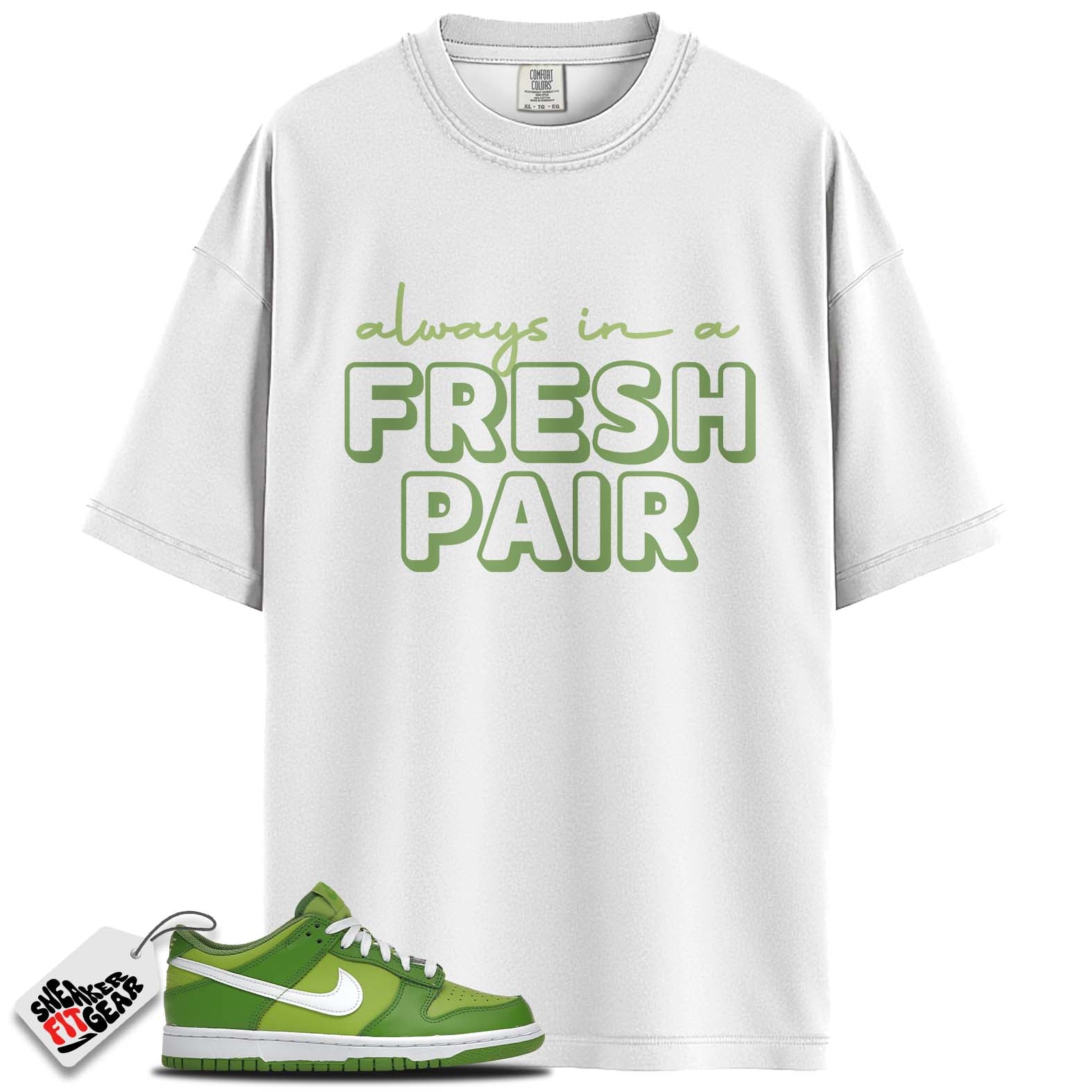 Dunk Low Chlorophyll Match Shirts, FRESH AIR To Match Dunk Low Chlorophyll