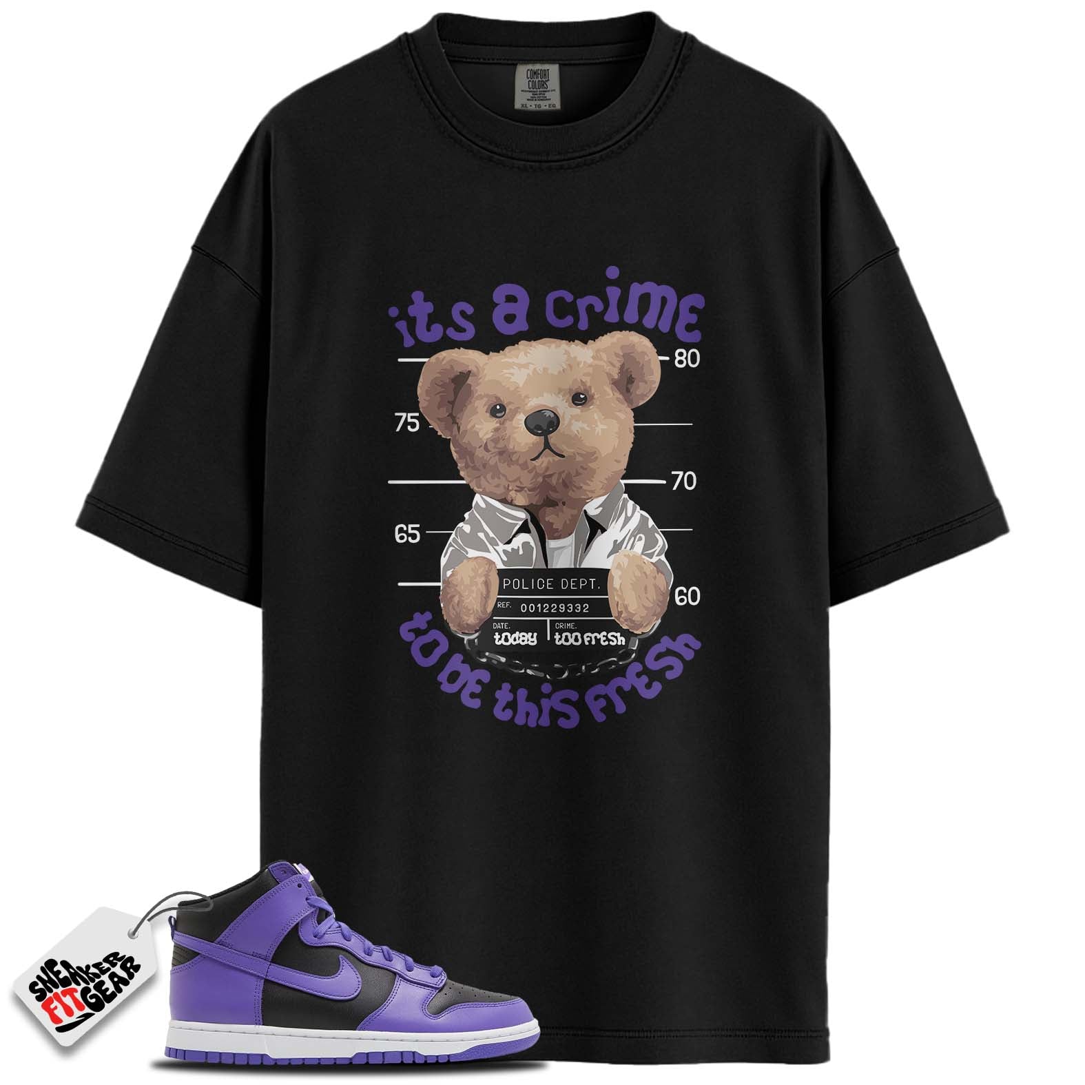Dunk High Psychic Purple  Match Shirts, ITS A CRIME To Match Dunk High Psychic Purple