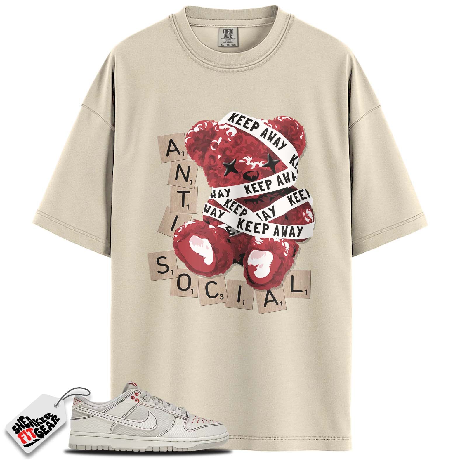 Dunk Low Light Orewood Brown Sashiko Match Shirts, ANTI SOCIAL To Match Dunk Low Light Orewood Brown Sashiko Main image