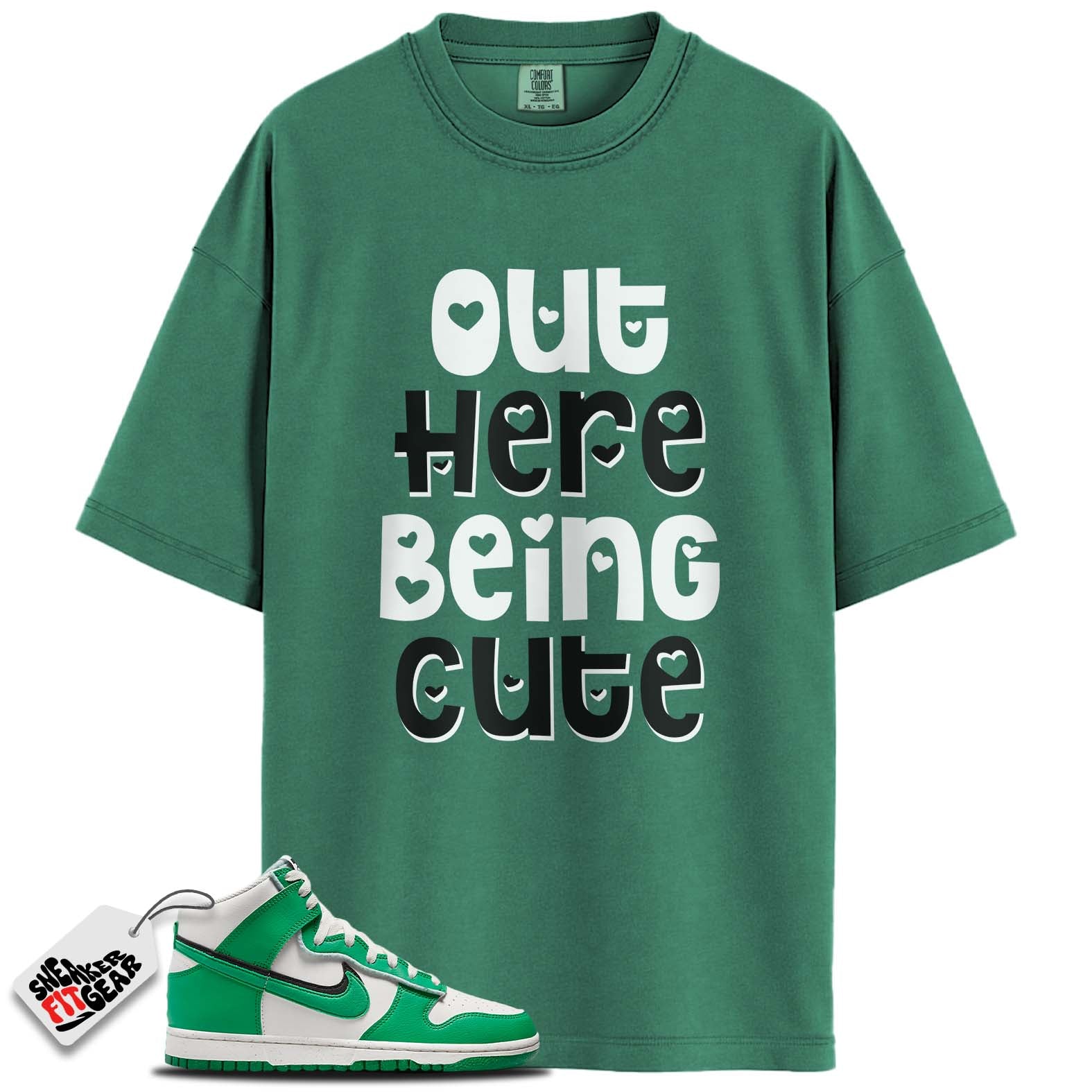 Dunk High SE Stadium Green Match Shirts, BEING CUTE To Match Dunk High SE Stadium Green Main image