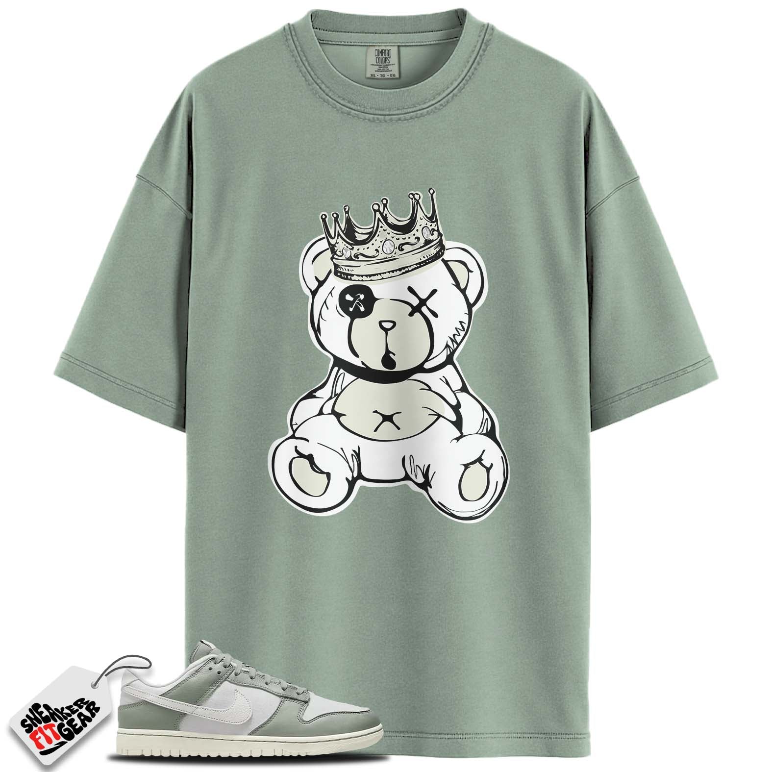Dunk Low Mica Green Match Shirts, BEARKING To Match Dunk Low Mica Green