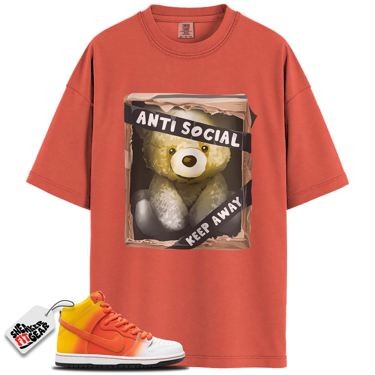 SB Dunk High Sweet Tooth Candy Corn Match Shirts, ANTI SOCIAL To Match SB Dunk High Sweet Tooth Candy Corn Main image