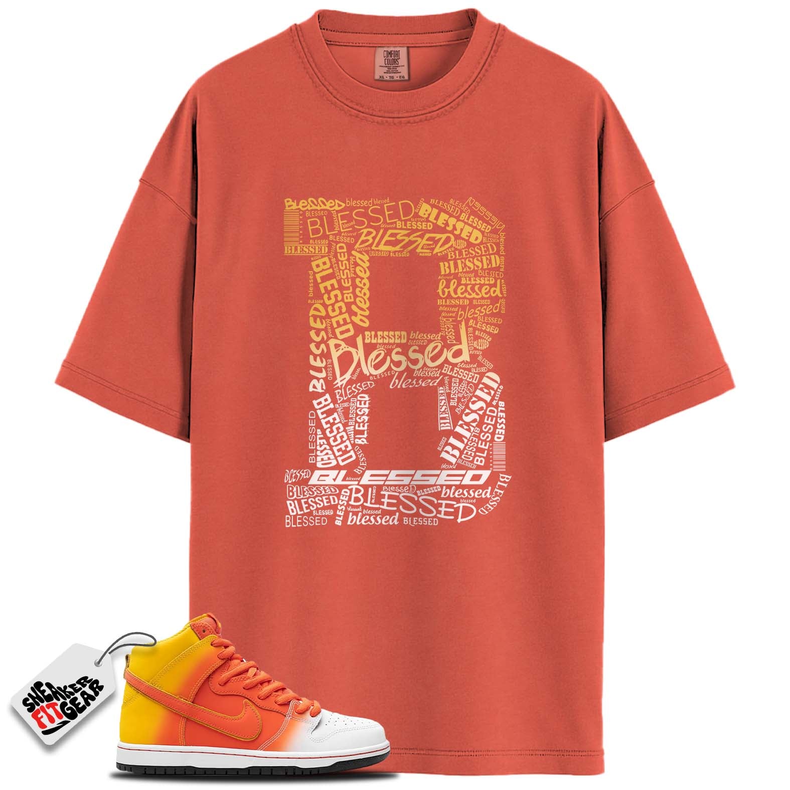 SB Dunk High Sweet Tooth Candy Corn Match Shirts, BIG B BLESSED To Match SB Dunk High Sweet Tooth Candy Corn Main image