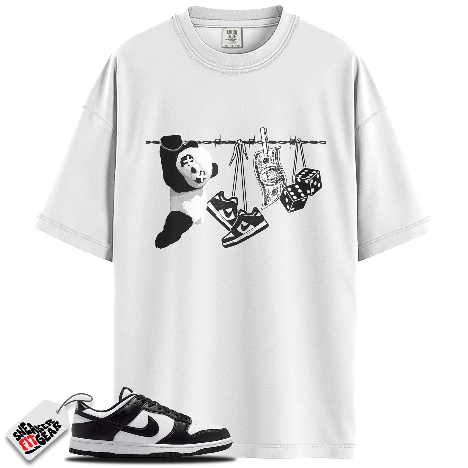 Dunk Low Retro White Black Panda Match Shirts, CLOTHESLINE To Match Dunk Low Retro White Black Panda