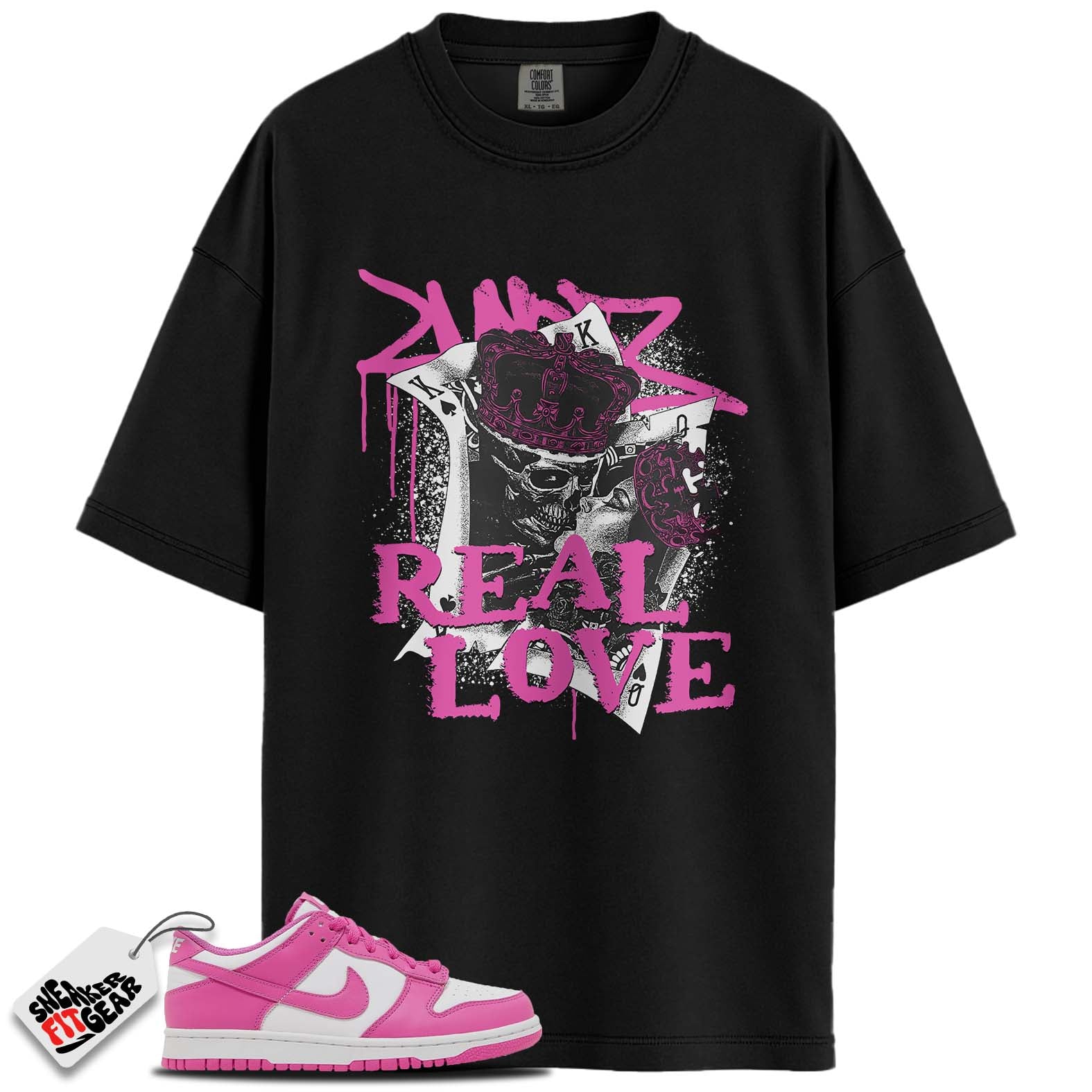 Dunk Low Laser Fuchsia Match Shirts, REAL LOVE To Match Dunk Low Laser Fuchsia
