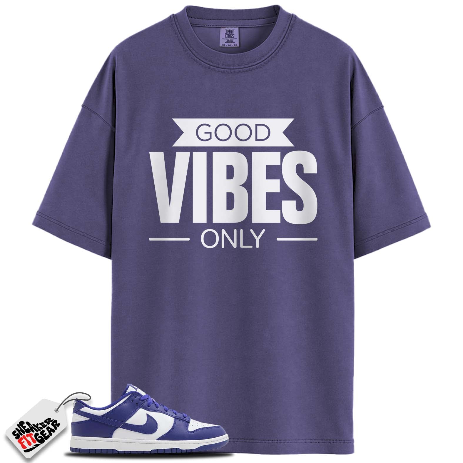 Dunk Low Concord Match Shirts, GOOD VIBES To Match Dunk Low Concord