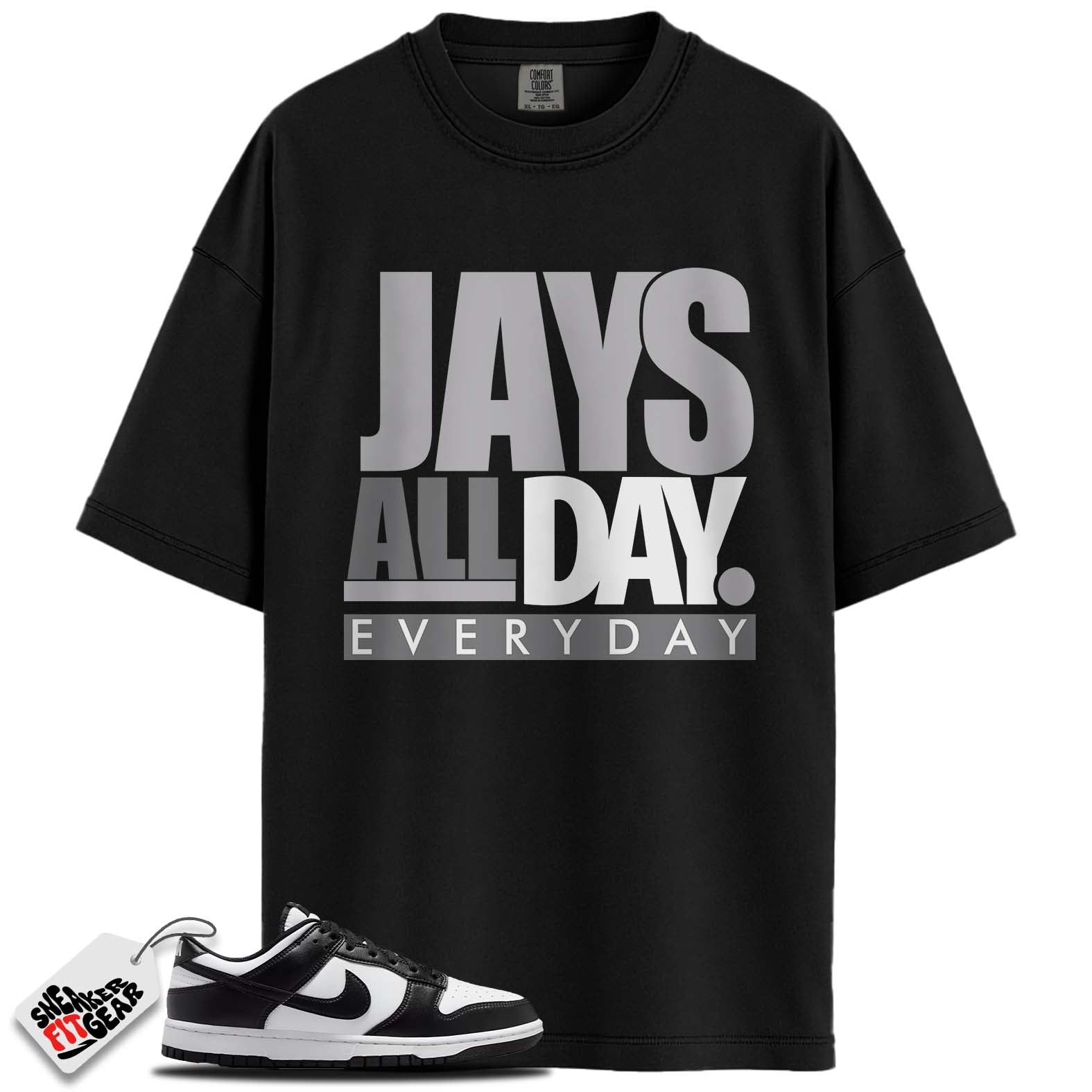 Dunk Low Retro White Black Panda Match Shirts, JAYS ALL DAY To Match Dunk Low Retro White Black Panda